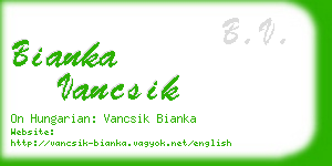 bianka vancsik business card